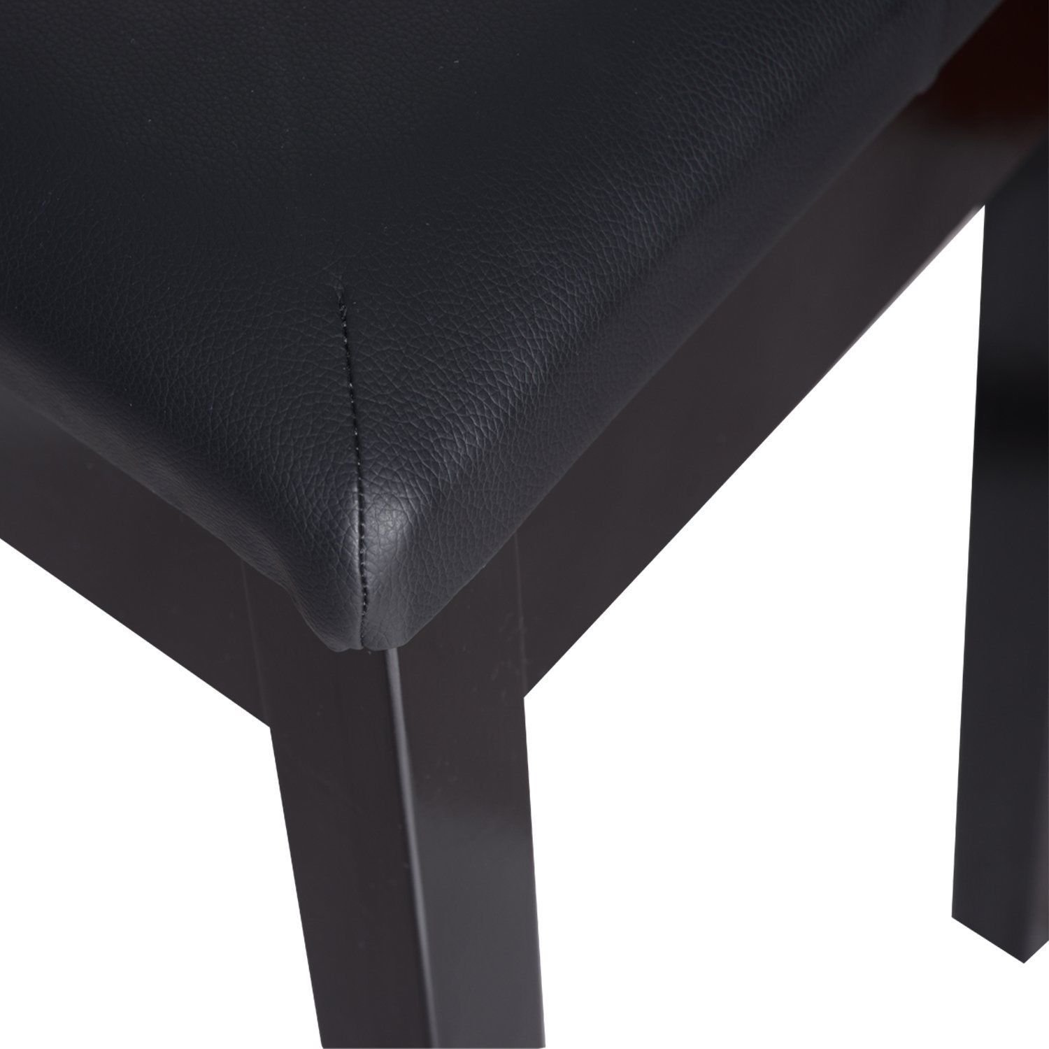 HOMCOM Banco de Piano con Almacenamiento, Banqueta de Piano con Asiento de Cuero Sintético, Patas de Madera, Carga Máxima 200 kg, 76x36x50 cm, Negro