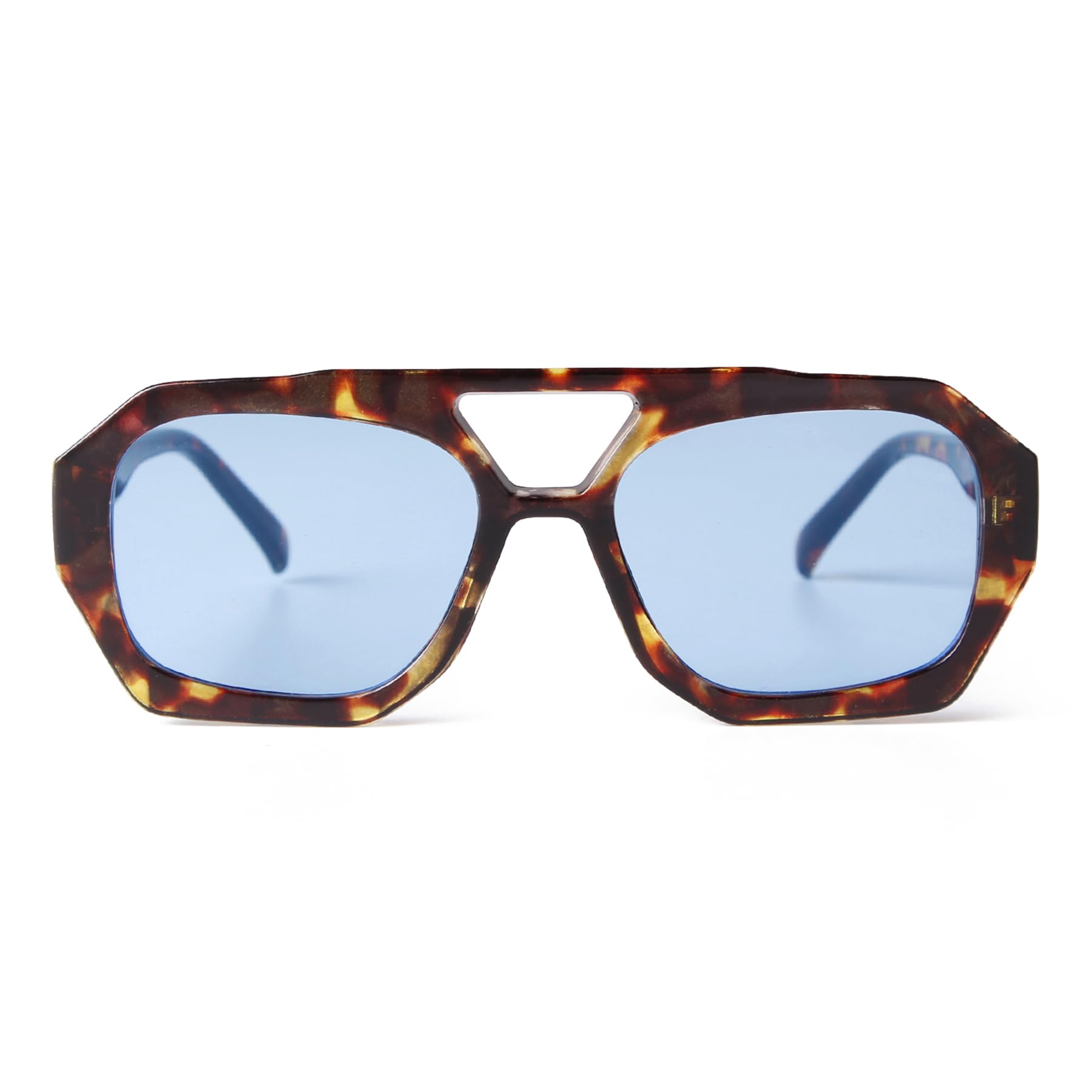 SDINM Trendy Blue Aviator Sunglasses for Women Men Designer