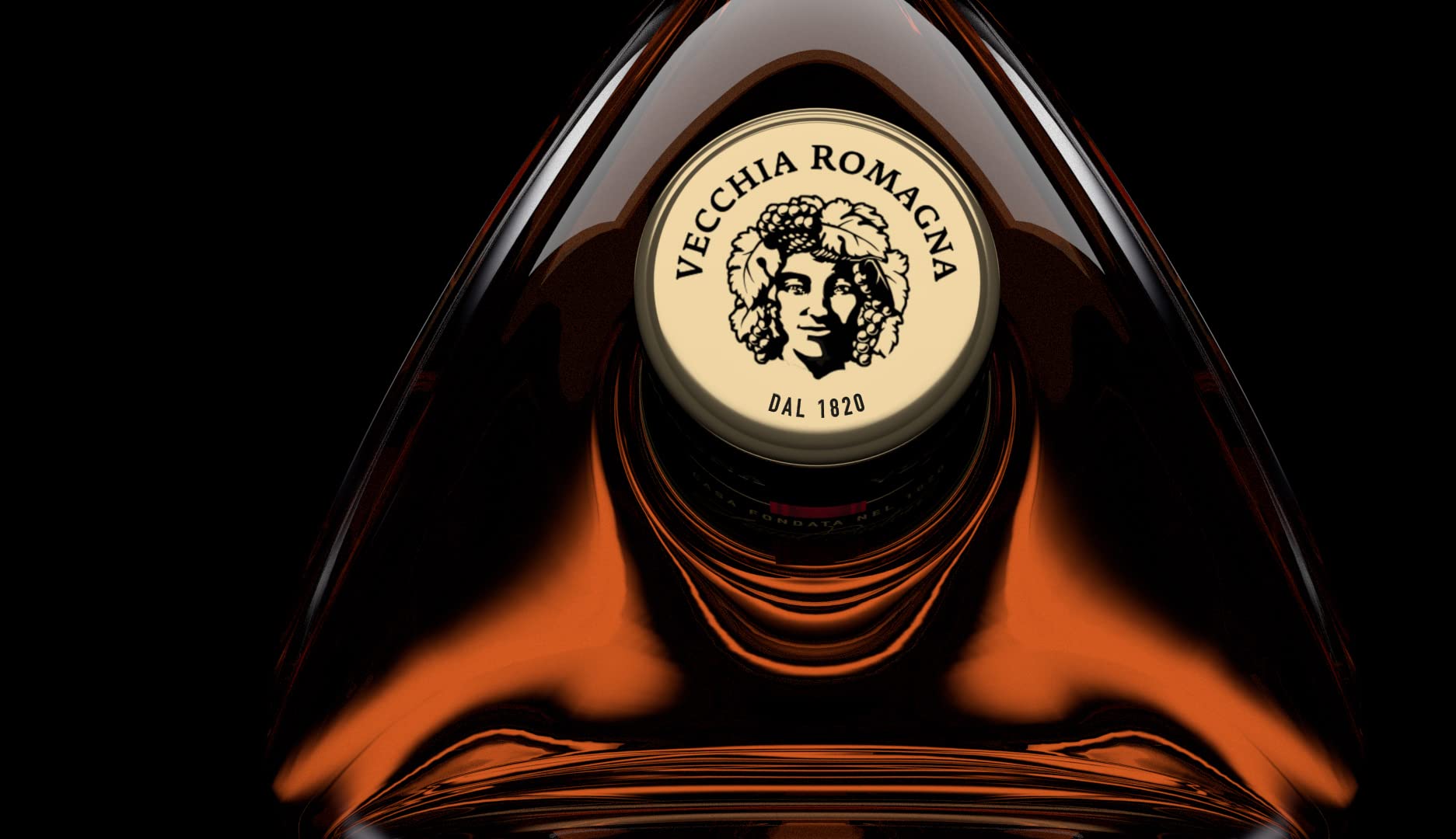Vecchia Romagna Etichetta Nera 70cl - Italienischer Weinbrand, der nach einem Verfahren mit doppelter Destillation und doppelter Reifung hergestellt wird, mit ausgeprägtem und elegantem Geschmack