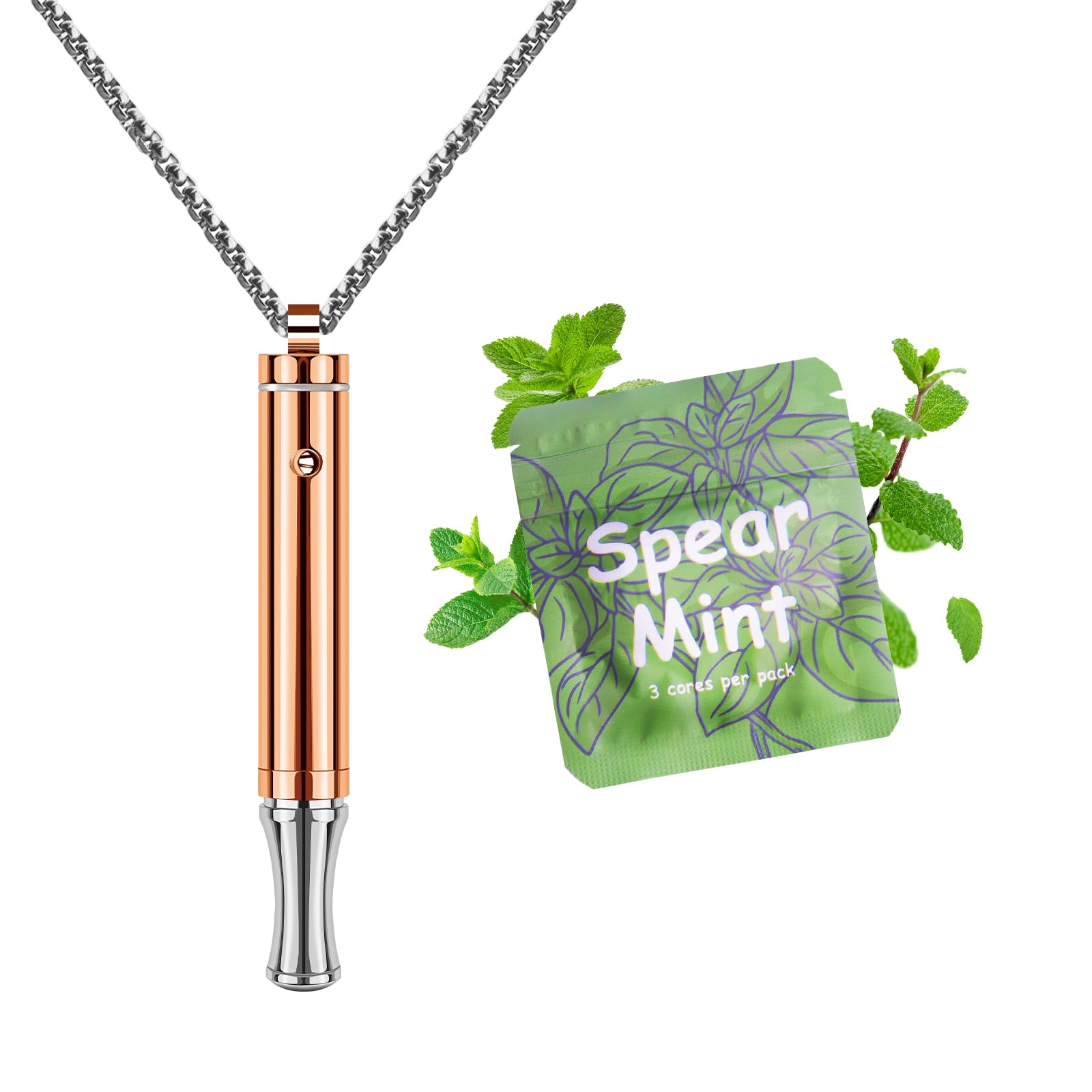 ASTOFLI Quit Smoking Breathing Necklace for Adults - Flavored Stress Breathing Necklace Stop Smoking for Women - Breathlink for Men Meditation Breathe Anxiety Whistle Necklaces inhaler Breathlace