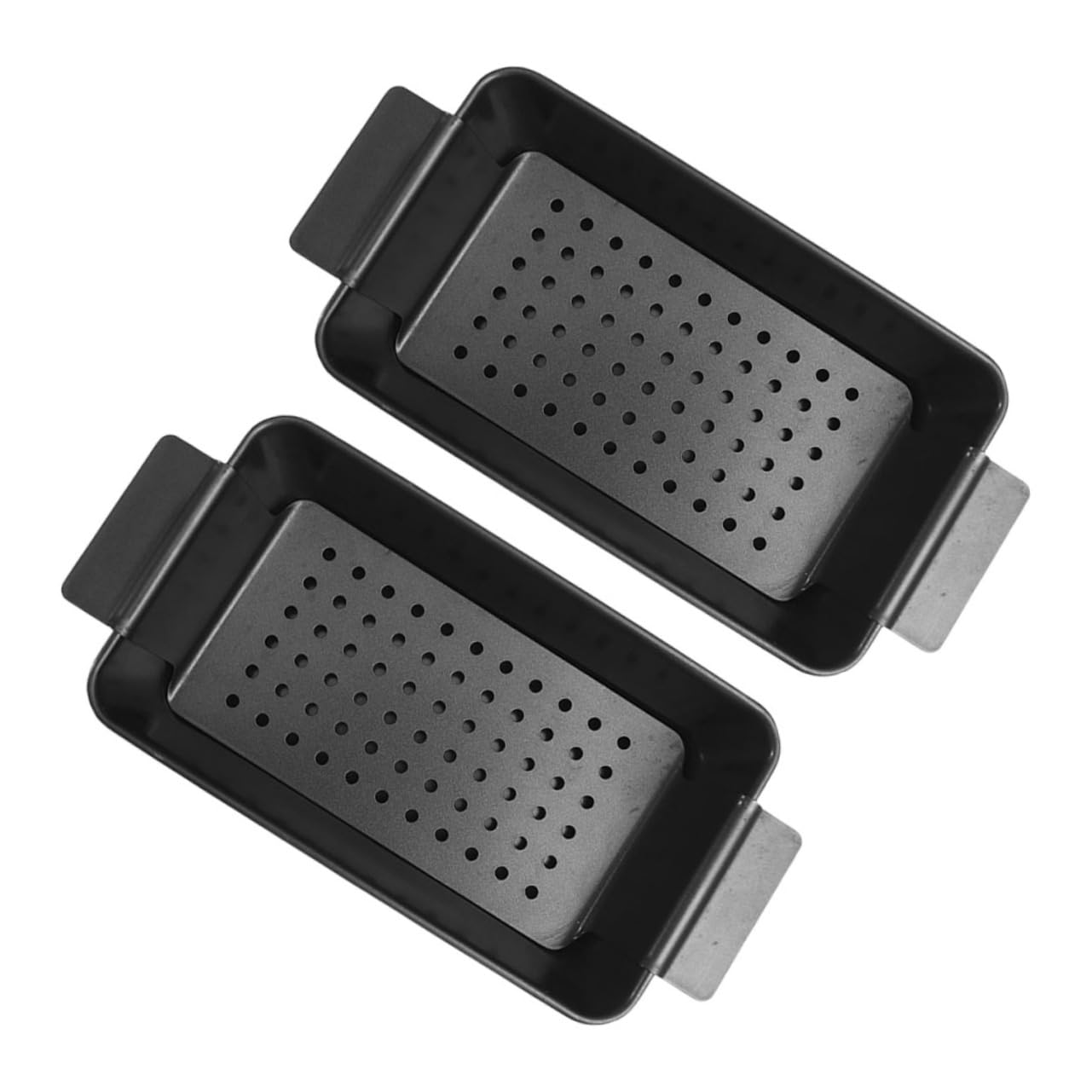 Zerodeko Molde para Pan Tostado Negro de Acero al Carbono, 2 Piezas