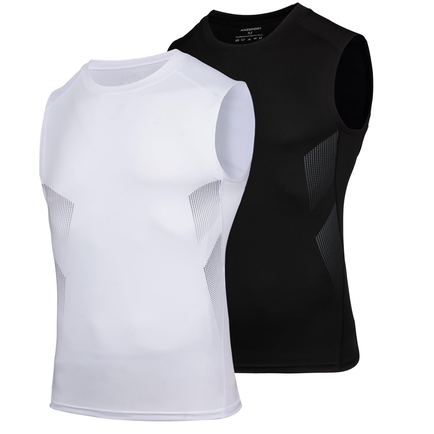 AMZSPORT Tank Top męska koszulka kompresyjna, bez rękawów, koszulka funkcyjna, oddychająca koszulka do biegania