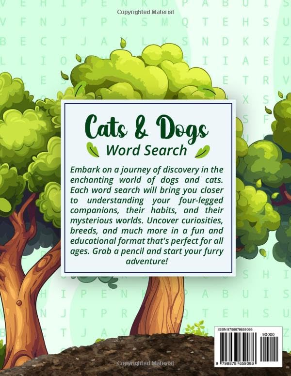 Cats & Dogs Word Search Large Print: Discover 1500+ Pet-Themed Words while Learning Fascinating Facts about Your Furry Friends - Relaxing Word Search Book for Adults, Teens & Seniors - Image 2