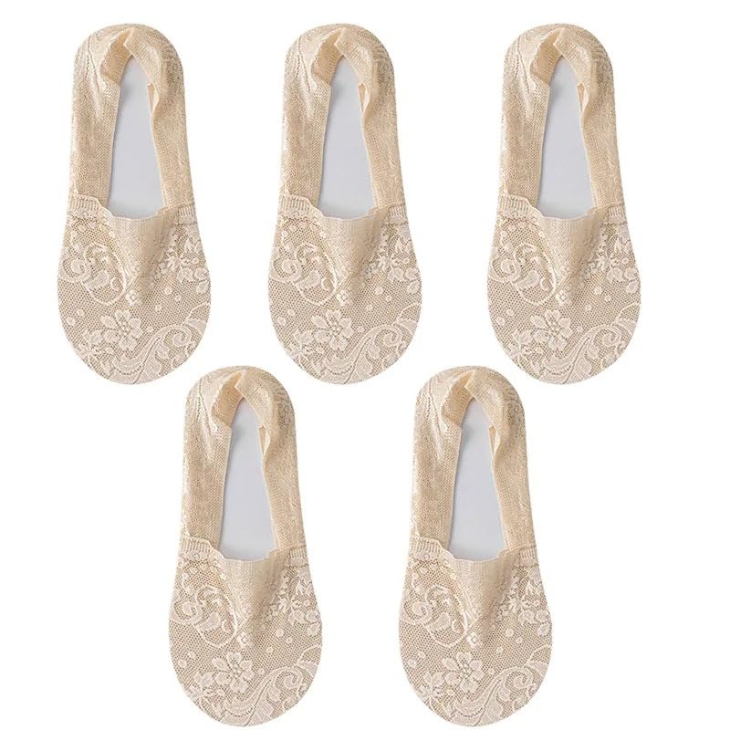 5Pair Women Boat Sock Summer Thin Breathable Silicone Non-slip Ladies Invisible Transparent Fashion