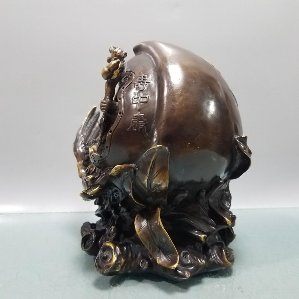 Posąg Buddy do wnętrz Fortune Feng Shui dekoracja mosiężna statua Bóg bogactwa posąg do dekoracji salonu Zen Medytująca statua Buddy Figurka Rzeźba (S)