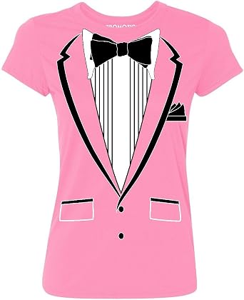 Promotion & Beyond Tuxedo Black with Pocket Square Ceremony Womens T-Shirt