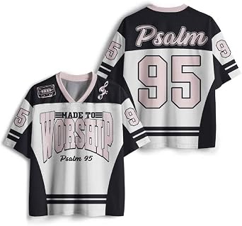 Graphic Tees Summer Novelty Women Men Oversized Psalm with Worship Christian Jersey