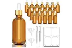 Amber Essential Oil Dropper Bottles with Measuring Scale for Essential Oils