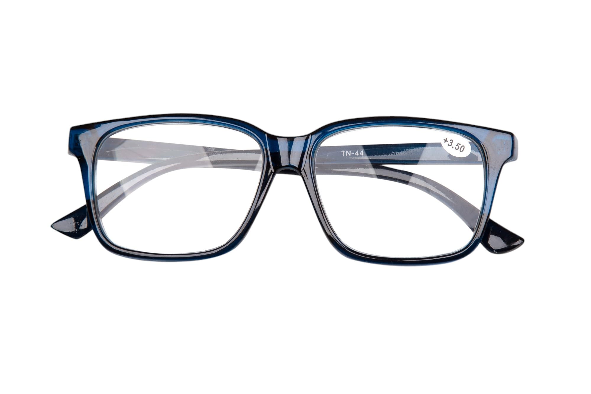 Fads & Fashions Unisex Blue Geek/Nerd Oversized Stylish Retro Sturdy Reading Glasses With Metal Hinges Model Tn44 ( 1.5)