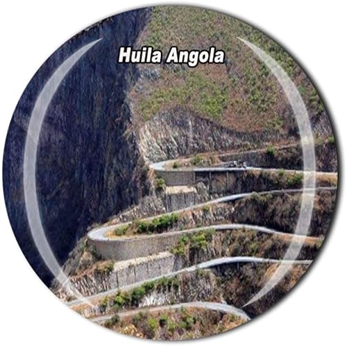 Huila Angola - Adhesivo magnético para nevera, recuerdo turístico de cristal, colección de regalo, para refrigerador