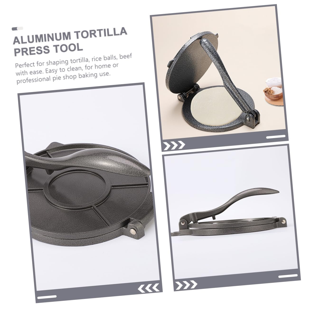 PHENOFICE Tortilla Press Tool Nonstick Maker for Tacos Tortillas and Flatbreads Easy to Clean for Home Cooking