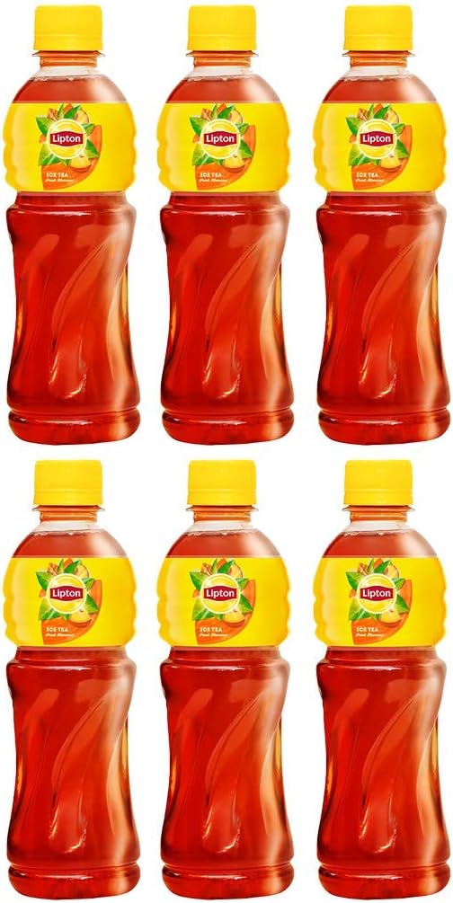 Lipton Ice Tea, Peach, 350ml Each (Pack of 6)
