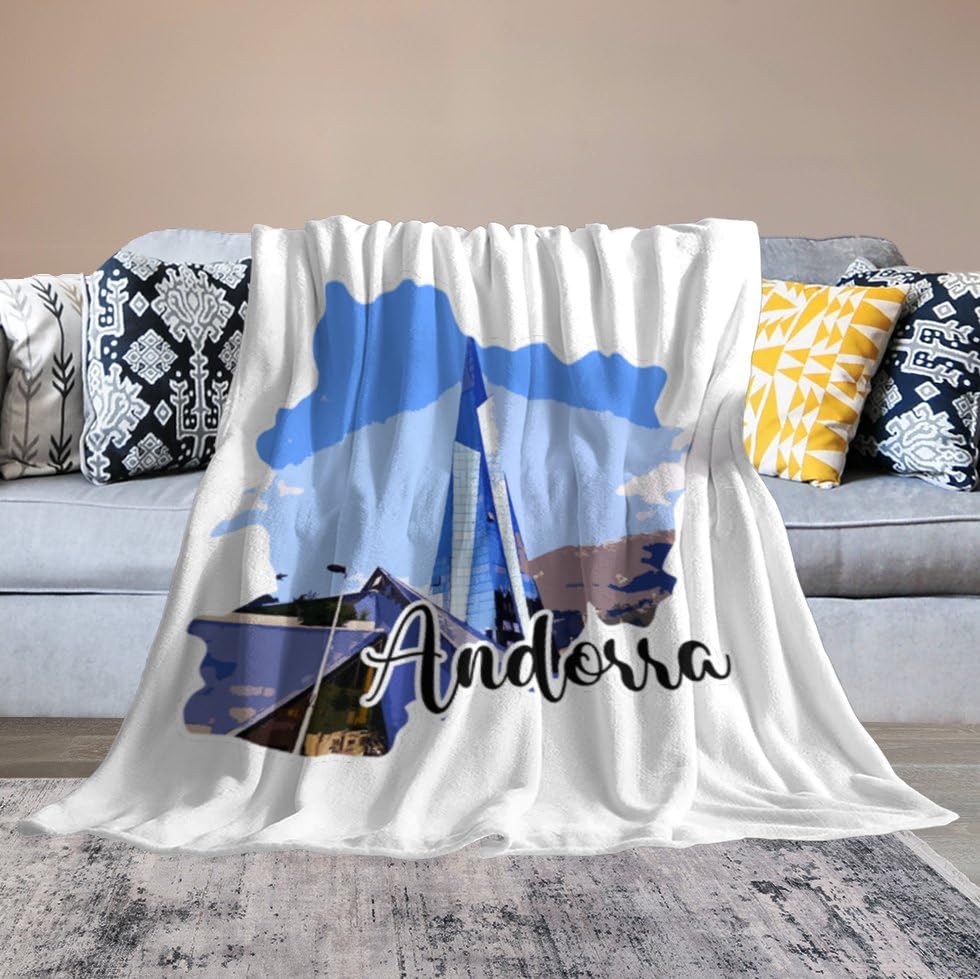 Couverture pelucheuse Andorre moderne d'une douceur exceptionnelle