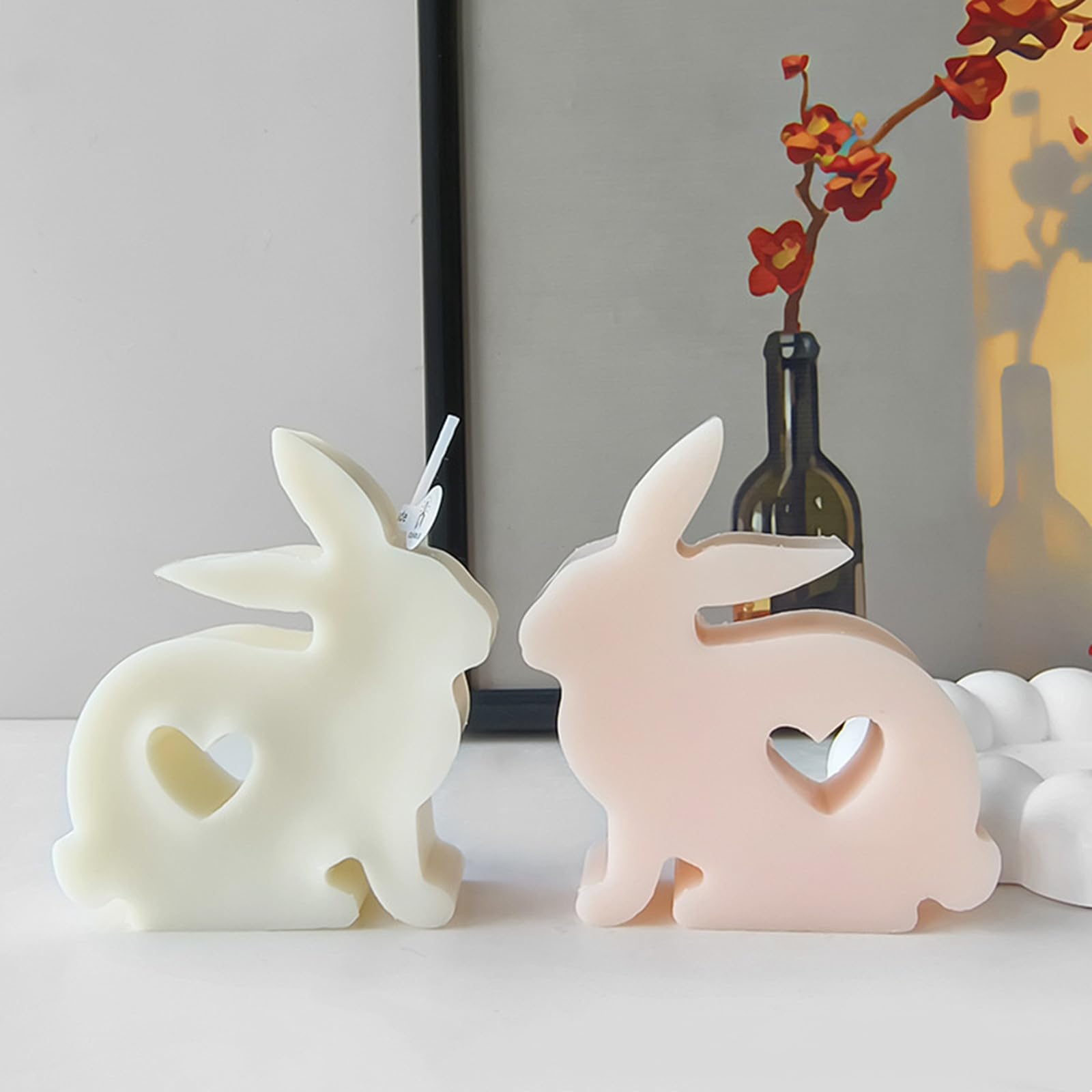 Molde De Silicona Para Velas De Conejito De Huevo De Pascua, Molde Para Hacer Velas, Molde De Conejo De Resina Epoxi, Molde De Silicona Para Jabón, Molde De Conejito De Yeso De