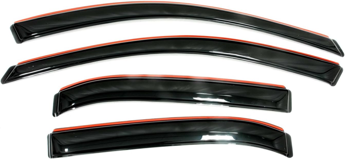 Auto Ventshade [AVS In-Channel Ventvisor | Smoke Color, 4 pc | 194974 | Fits 2015-2022 Ford F-150 SuperCab, 2017-2022 Ford F-150 Raptor SuperCab