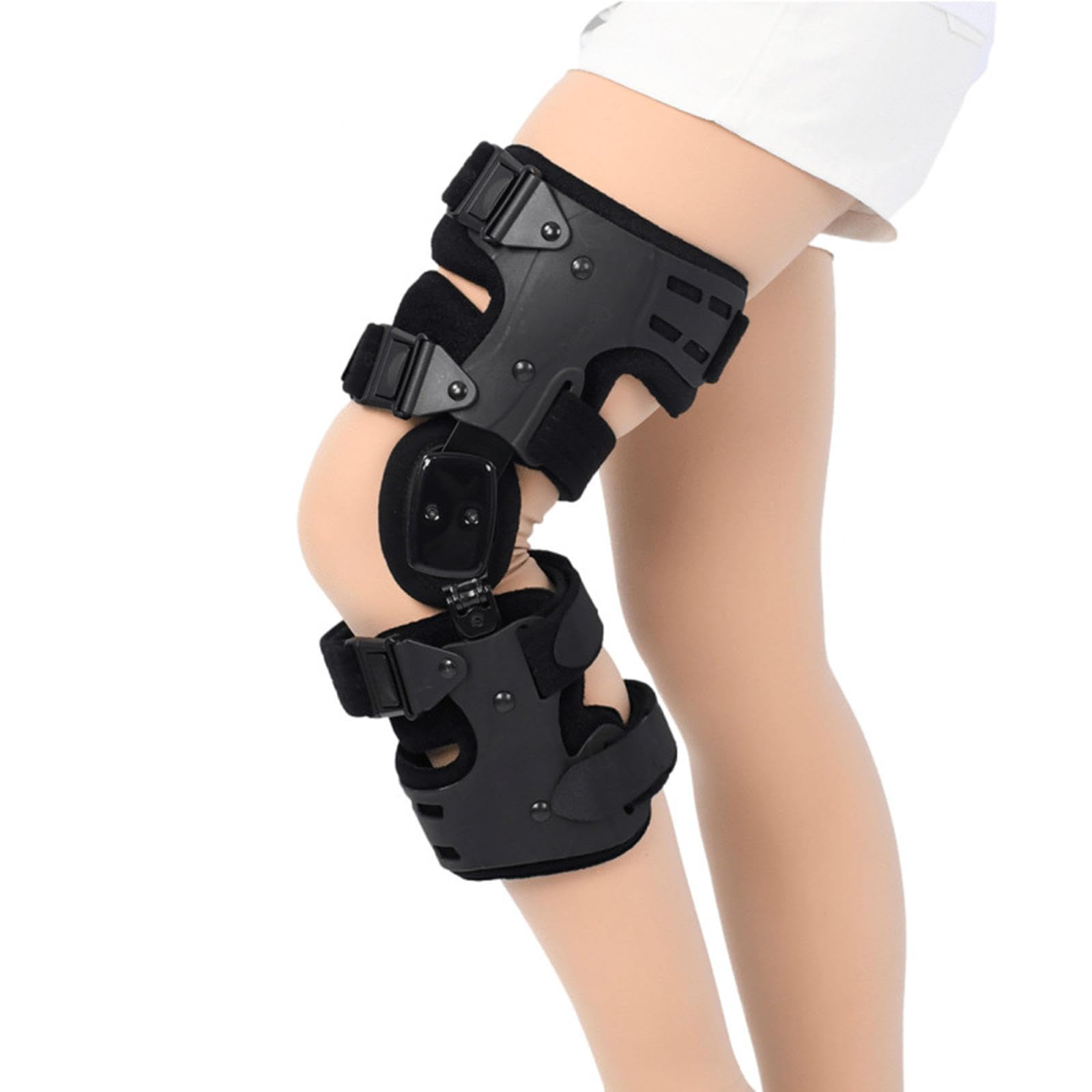 Rodillera Articulada Ajustable, Estabilizador Inmovilizador Rodilla Universal, Forro Esponja Ajustable, Rehabilitación Posope, Lesiones Menisco Lesiones Ligamentos