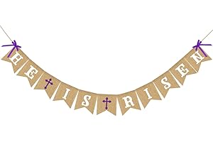 HE is Risen - Burlap Easter Banner