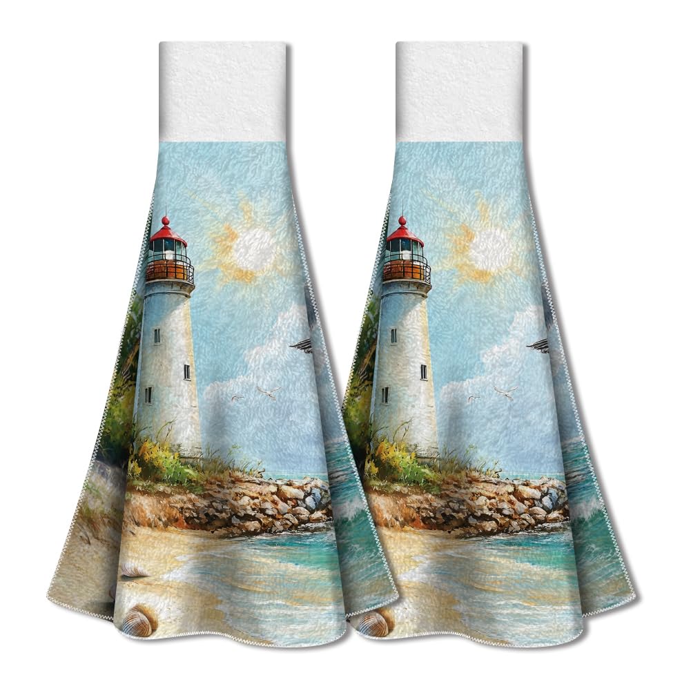 Torchons de cuisine gaufrés WADORN durables et absorbants avec crochet
