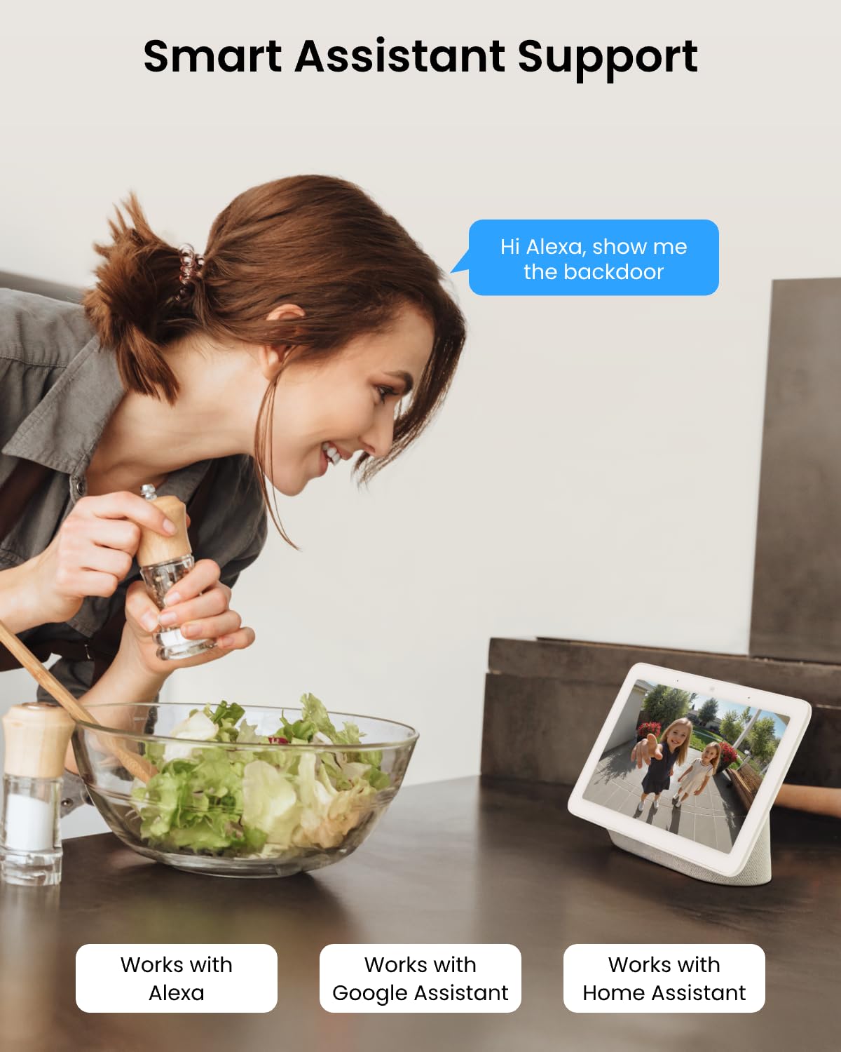 Reolink 5MP Wideodomofon WiFi z Dwukierunkowym Dźwiękiem, WiFi 2,4/5 GHz, Dzwonek Wideo z Inteligentnym Wykrywaniem/Ostrzeganiem Osób, Noktowizorem na Podczerwień, Gniazdem Kart MicroSD