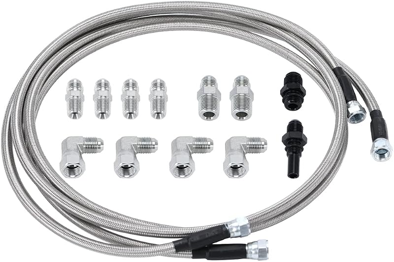 Mangueira para resfriador de óleo da transmissão 6AN com malha de aço inoxidável e PTFE, 1,78 m – 1 unidade