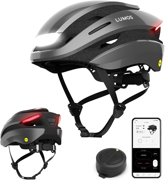 Lumos Ultra Smart Bike Helmet | Customizable Front and Back LED Lights with Turn Signals | Road Bicycle Helmets for Adul
