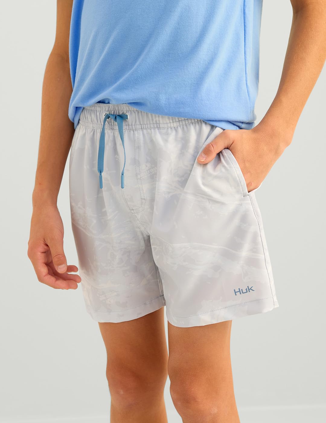 HUK Pantaloncini unisex per bambini, modello sportivo da volley, ad asciugatura rapida
