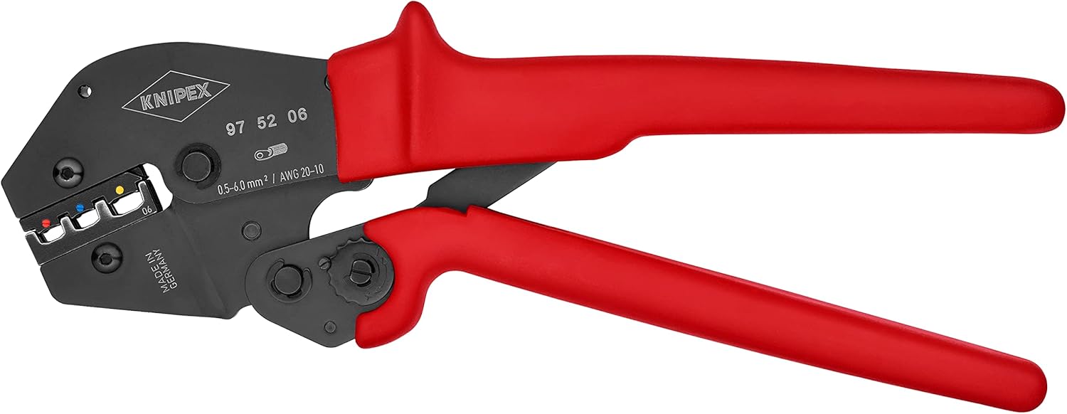 Knipex 97 52 06 SB Crimping Pliers for insulated terminals 0,5-6mm in blister packaging