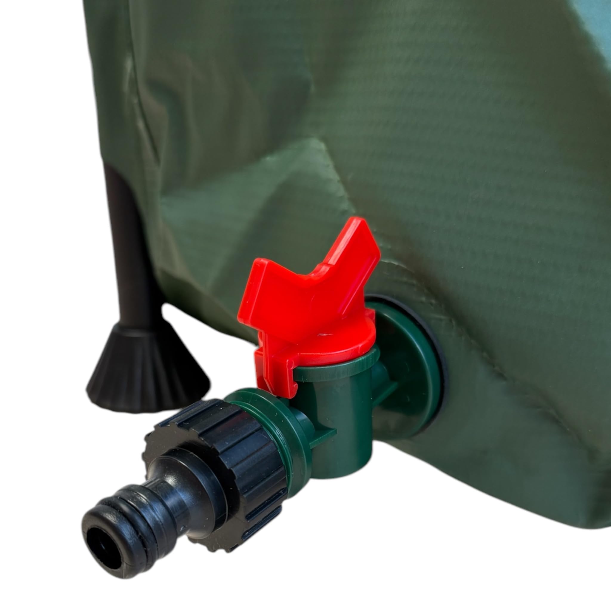 Depósito plegable de 300 litros para agua de jardín, depósito portátil de PVC para almacenamiento de líquidos con grifo, tapa con cremallera y conector de manguera