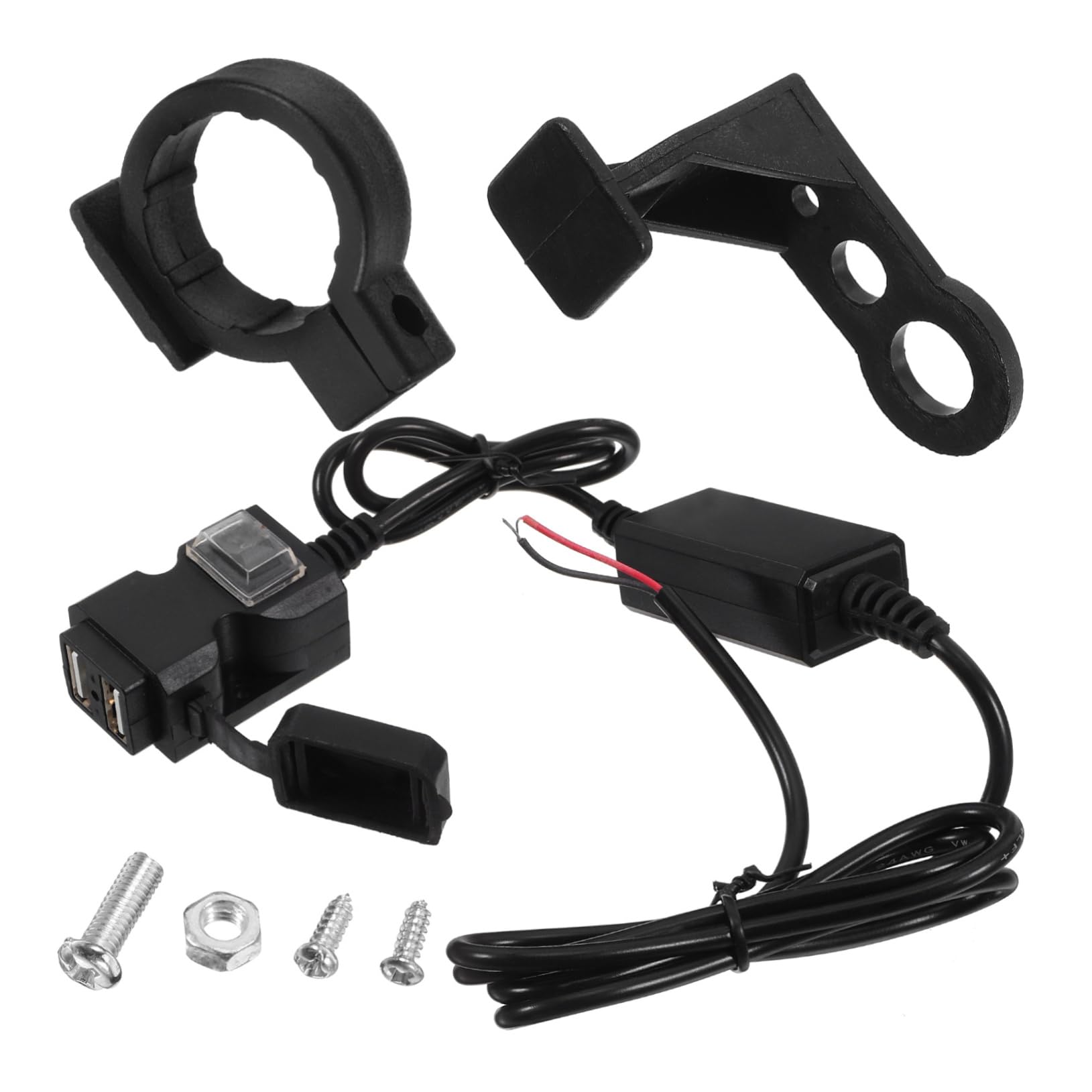 Gatuida Motorcycle Dual USB Charger Fast Charging Phone Charger Output for Efficient Device Charging Easy Installation for Compatible Phones Tablets Design