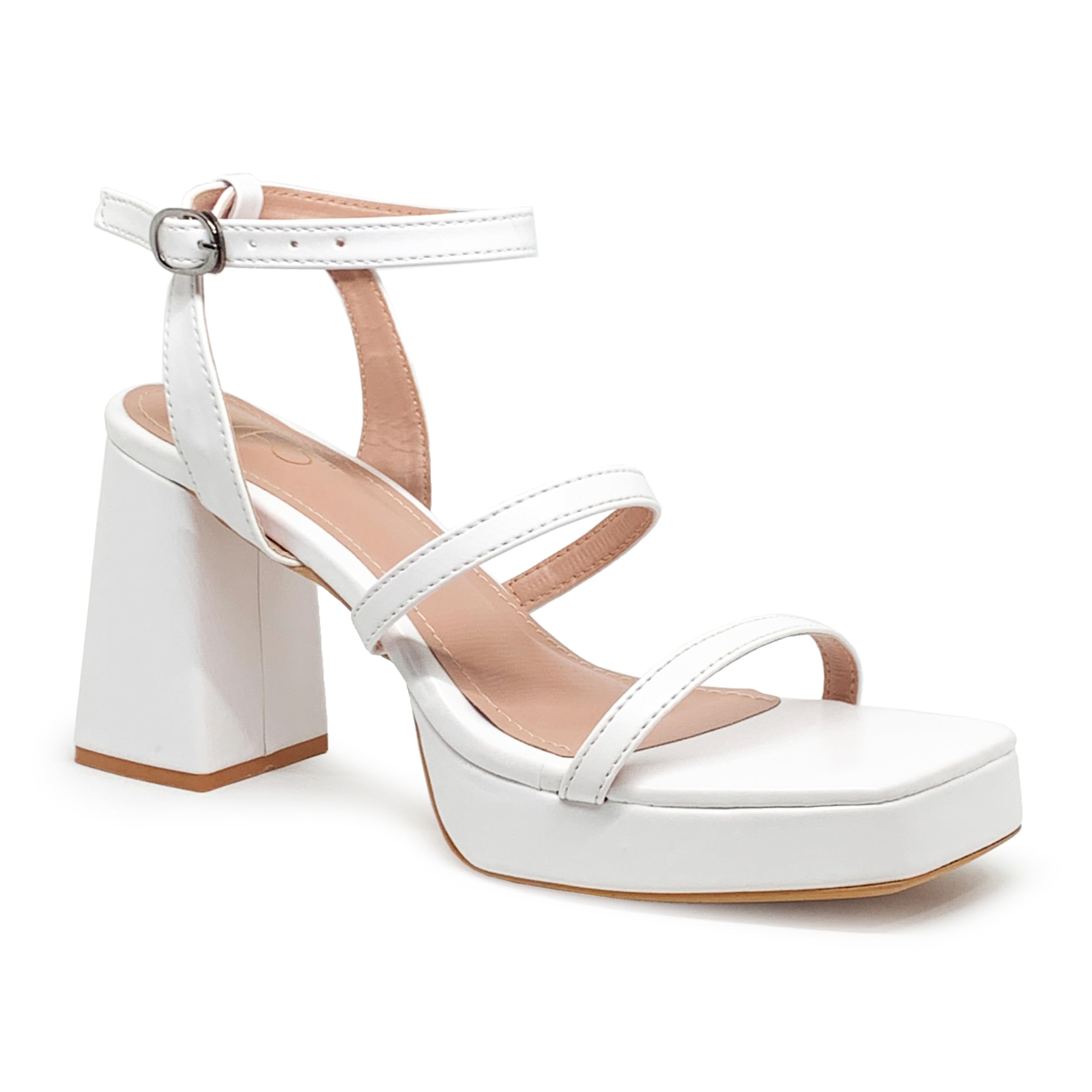 WFS Women 4 Inch Block Heel Platform Sandal,White,39 (B0CJJMPSTJ) Amazon Price History, Amazon Price Tracker