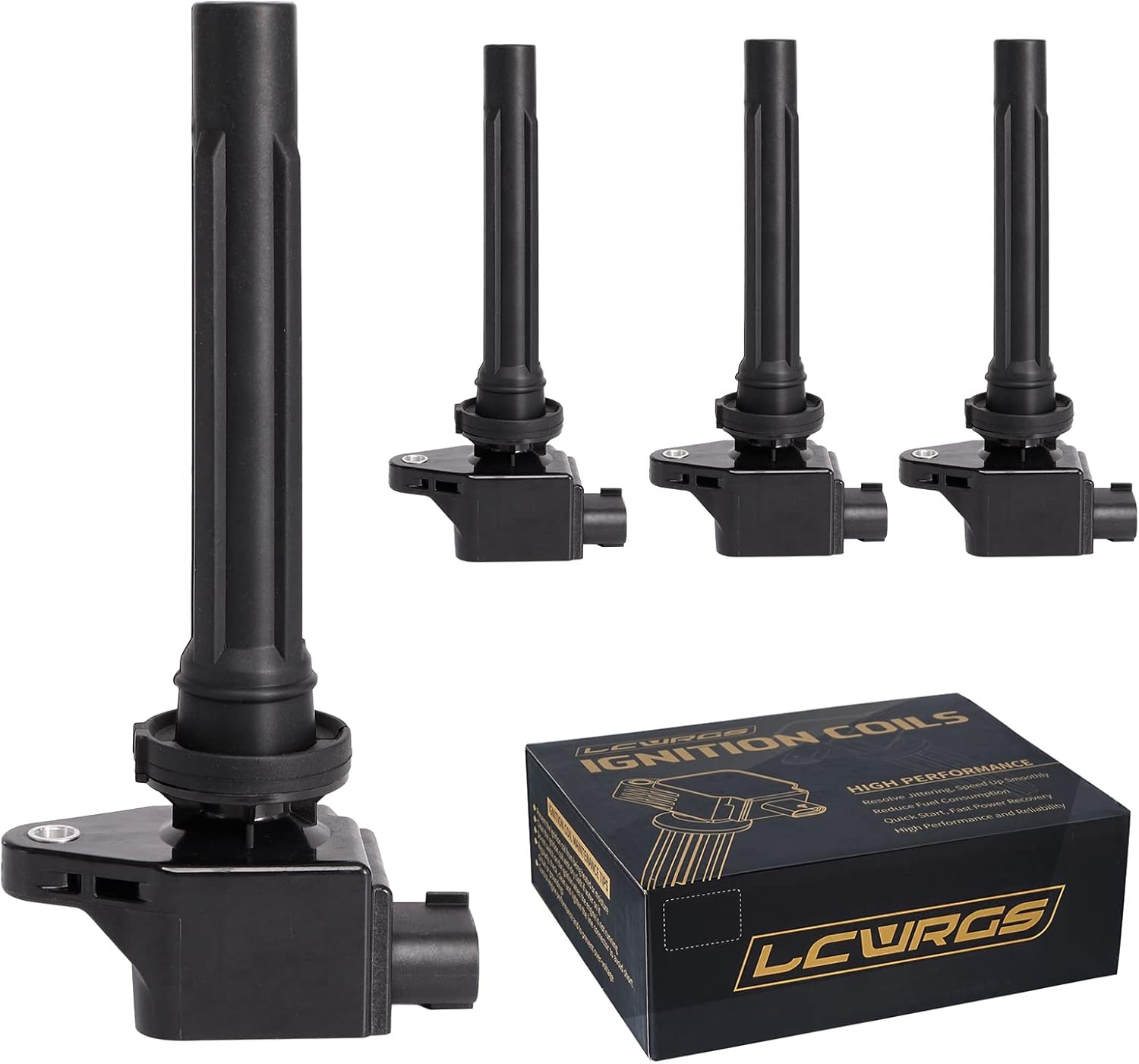 Set of 4 Ignition Coil Fits for 2.0 L4 2007 2008 2009 Suzuki SX4 SX 4 SX-4 Hatchback Sedan 07 08 09 Coil Pack 2.0L Replaces# C1728 UF562