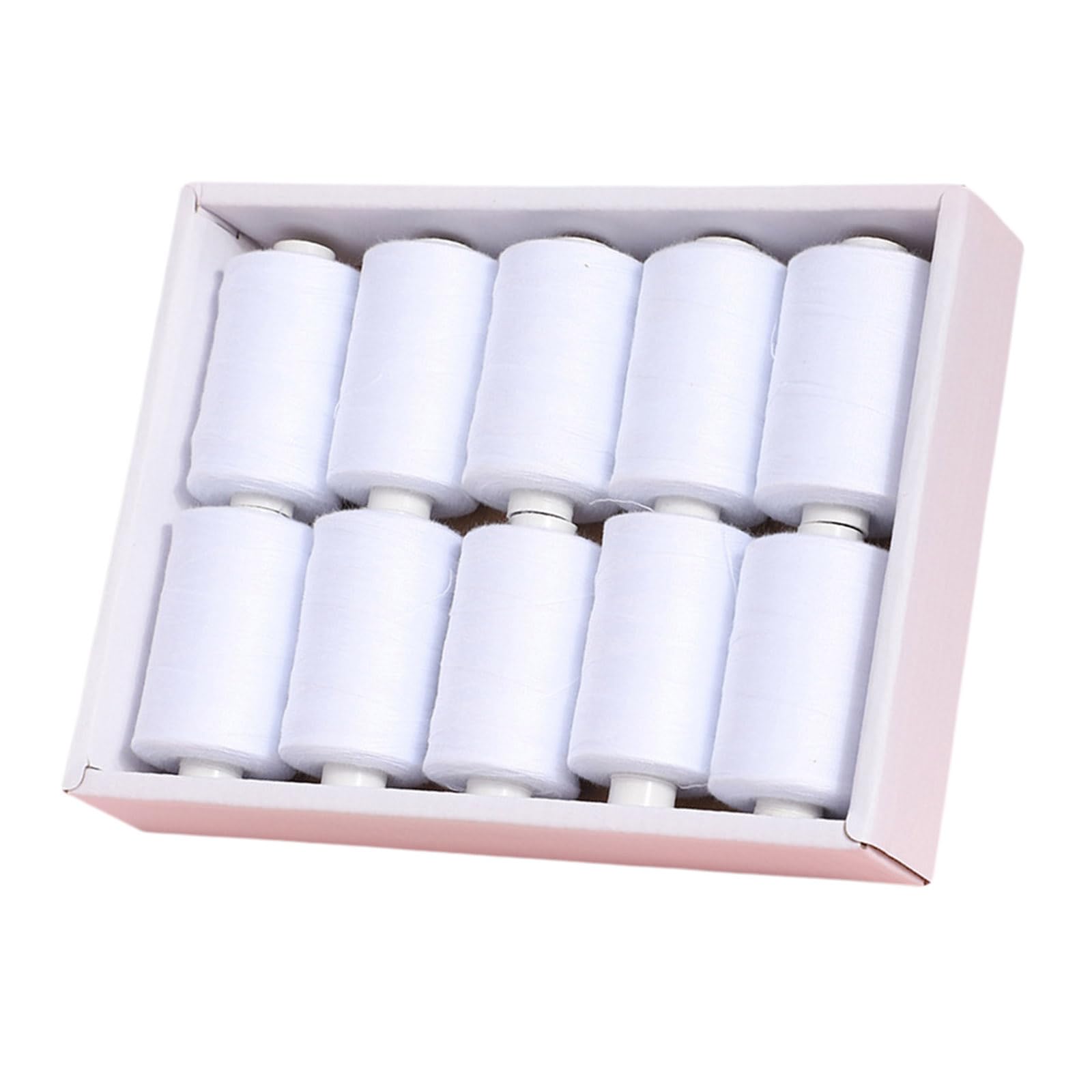 SXRQ 10 Assorted Tone Polyester Thread Set High Tensile Power for Sewing Machines and Hand Stitching Sewing Thread Set for Clothing Repair