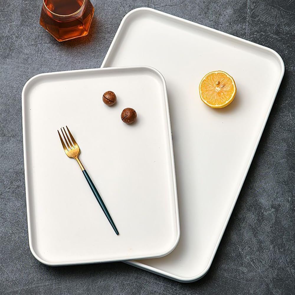 XUEHOU Mini Vassoio Rettangolare 24x17 Cm - 2 Pezzi Per Colazione O Caffè - Foto 3