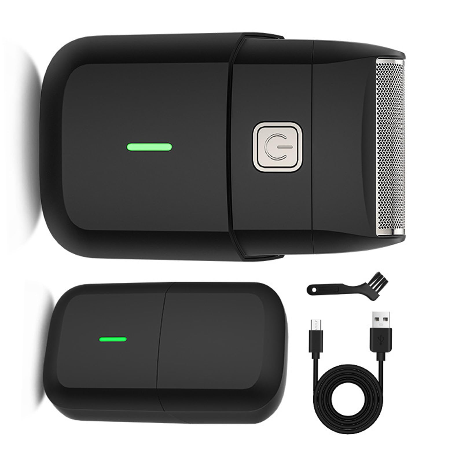Rasoio senza fili adatto ai viaggi Singola testa calva ricaricabile elettrico per rasatura quotidiana Elettrico alternativo singolo USB ricaricabile.