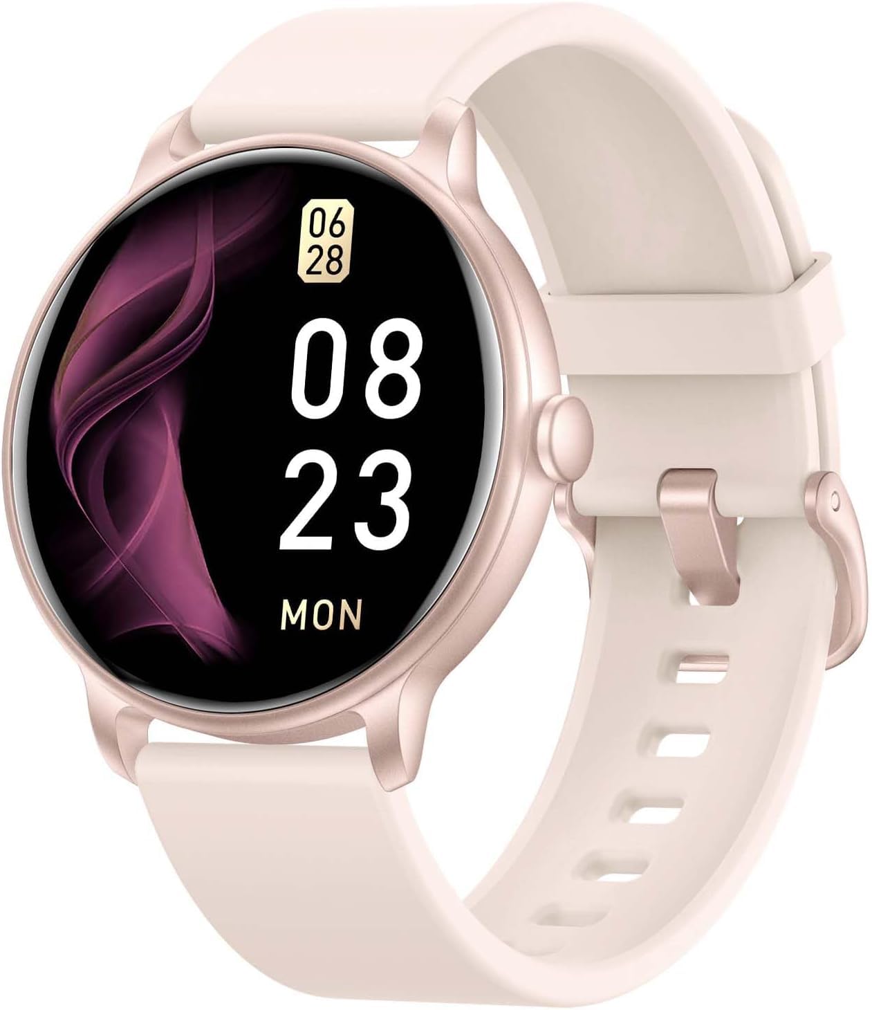 AcclaFit Smartwatch Damen Herren, 1.38 Zoll HD-Display Smart Watch mit Bluetooth Anrufe, Fitness Tracker mit Herzfrequenz SpO2 Schlafmonitor Schrittzähler, IP68 Wasserdicht Fitnessuhr für iOS Black