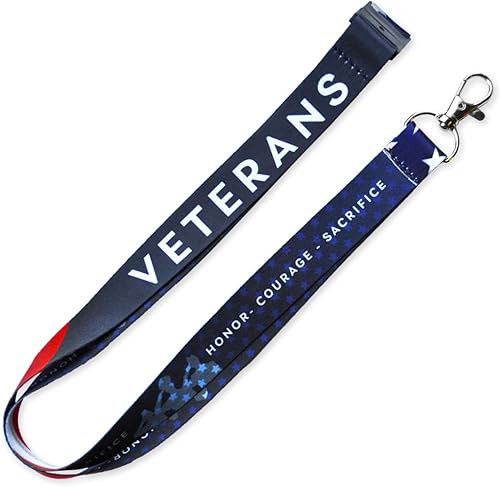 PinMart Cordón patriótico militar veterano con liberación de seguridad