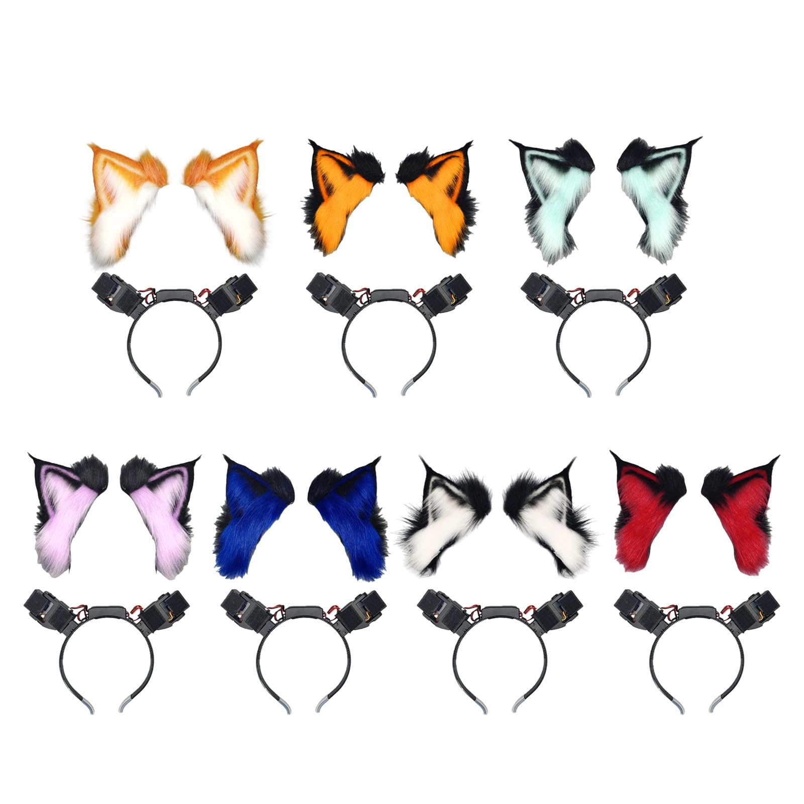 Diadema de lobo, oreja dinámica peluda