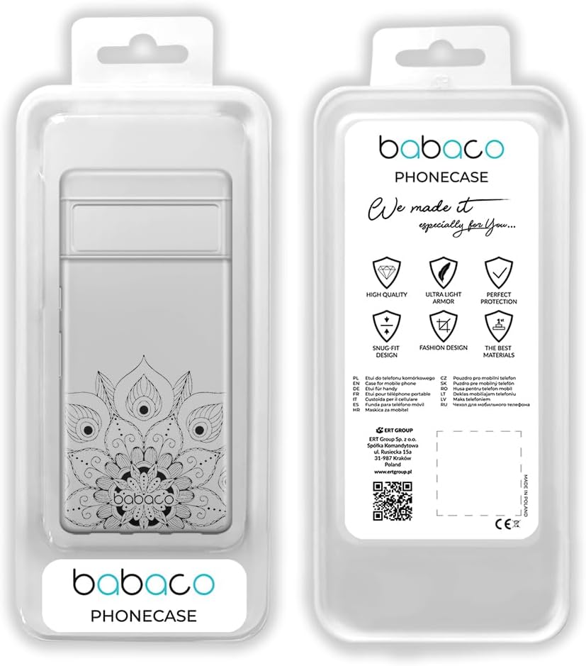 Babaco ERT Group Mobile Phone case for Google Pixel 7 PRO Original and Officially Licensed Pattern Mandalas 008 optimally adapted to The Shape of The Mobile Phone, case Made of TPU