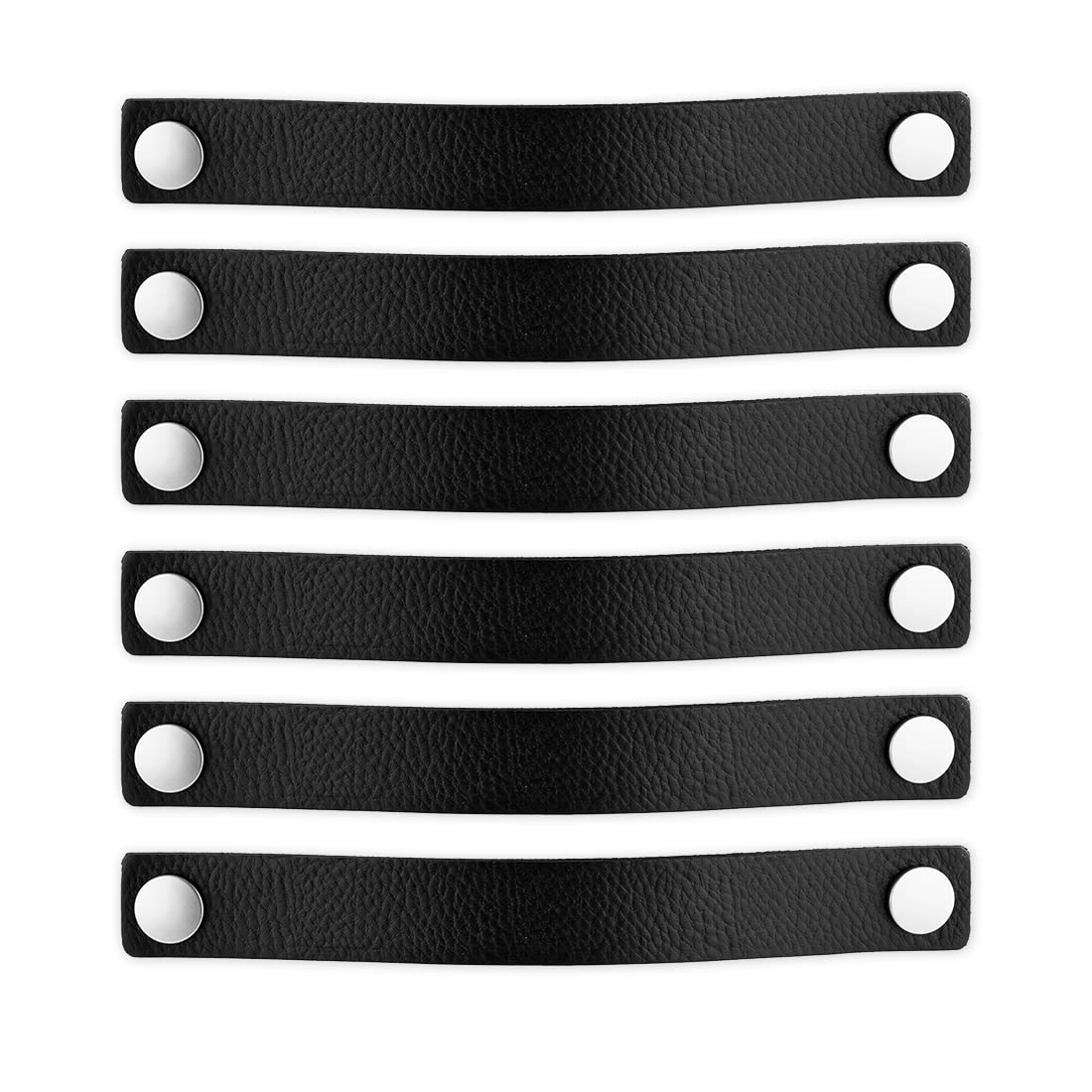 Poignées en cuir noir Brute Strength lot de 12 pour meuble de cuisine