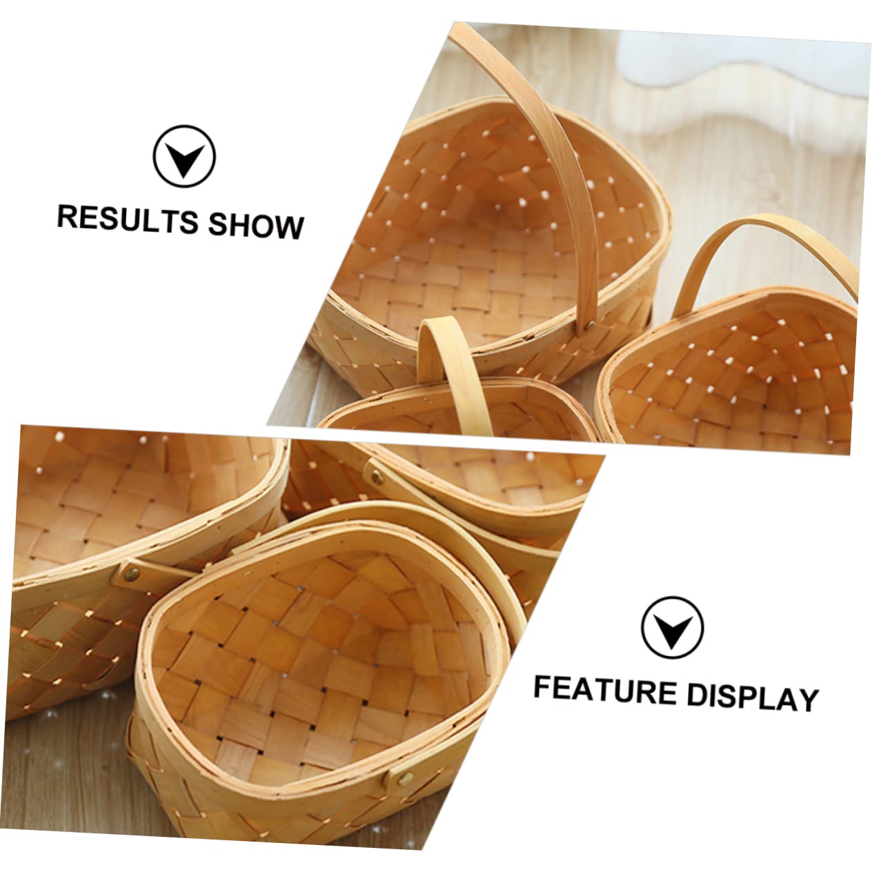 Alipis 1pc Woven Storage Basket Medium Portable Home Organizer Convenient Handle for Fruits Vegetables and Household Items Stylish and Sturdy Design