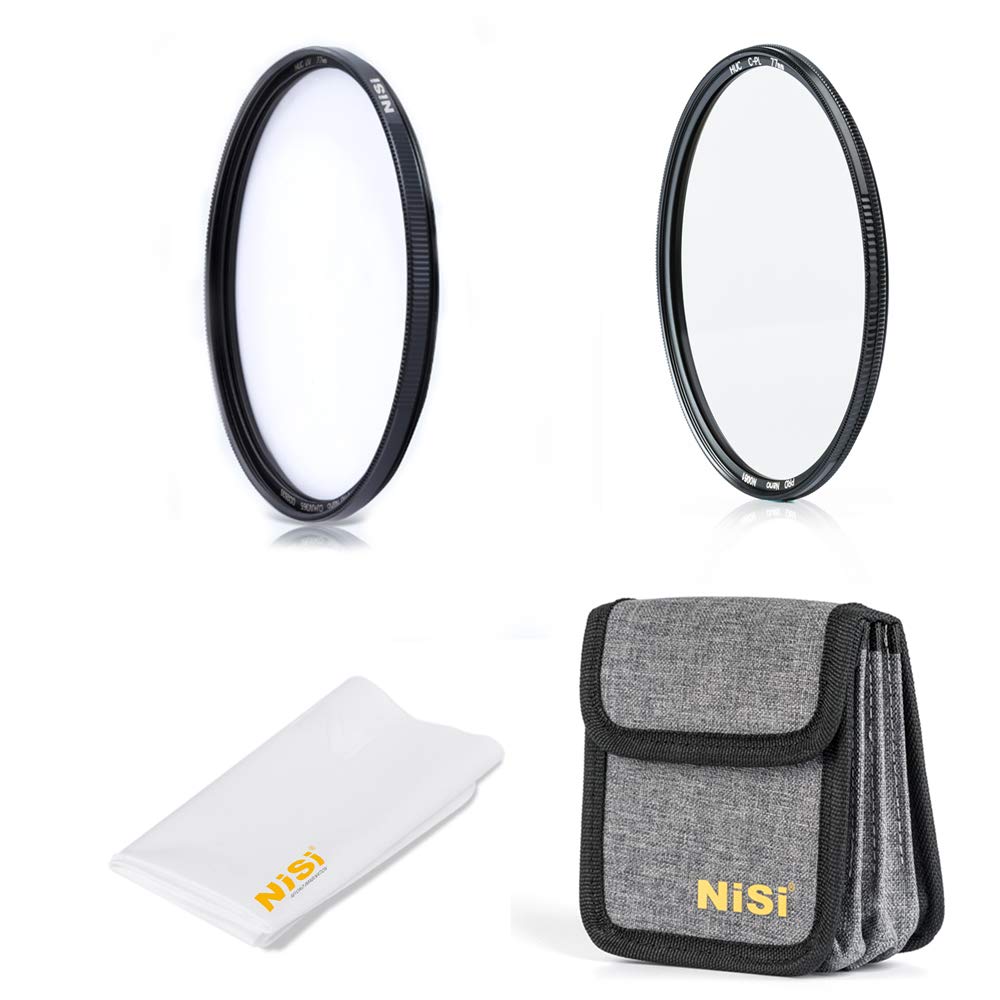 NiSi 72mm Circular Starter Filter Kit, Including HUC UV Filter, HUC CPL and Filter Pouch