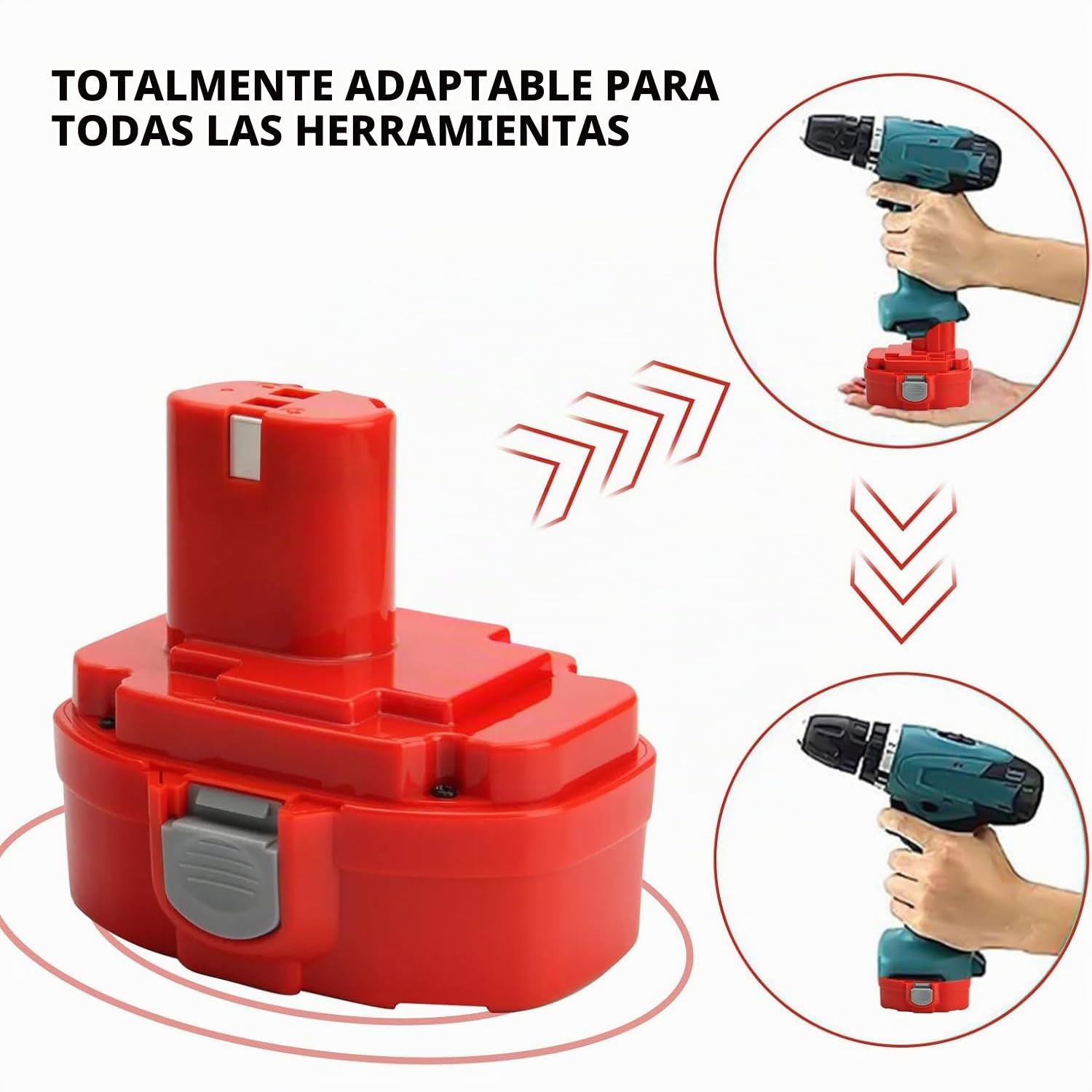 2 baterías de repuesto Ni-MH de 18 V 5000 mAh para PA18 1834 1822 1823 1835 | 8391D 192827-3 192829-9 193159-1 193102-0 192826-5