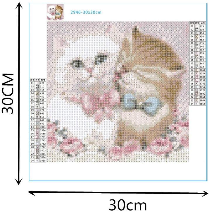 Yifantacy 5D Diamond Painting Cat Kits,DIY Art Full Drill Couple Adults Painting Rhinestone Embroidery,Pictures Arts Craft Gift for Home Wall Decor - Image 5