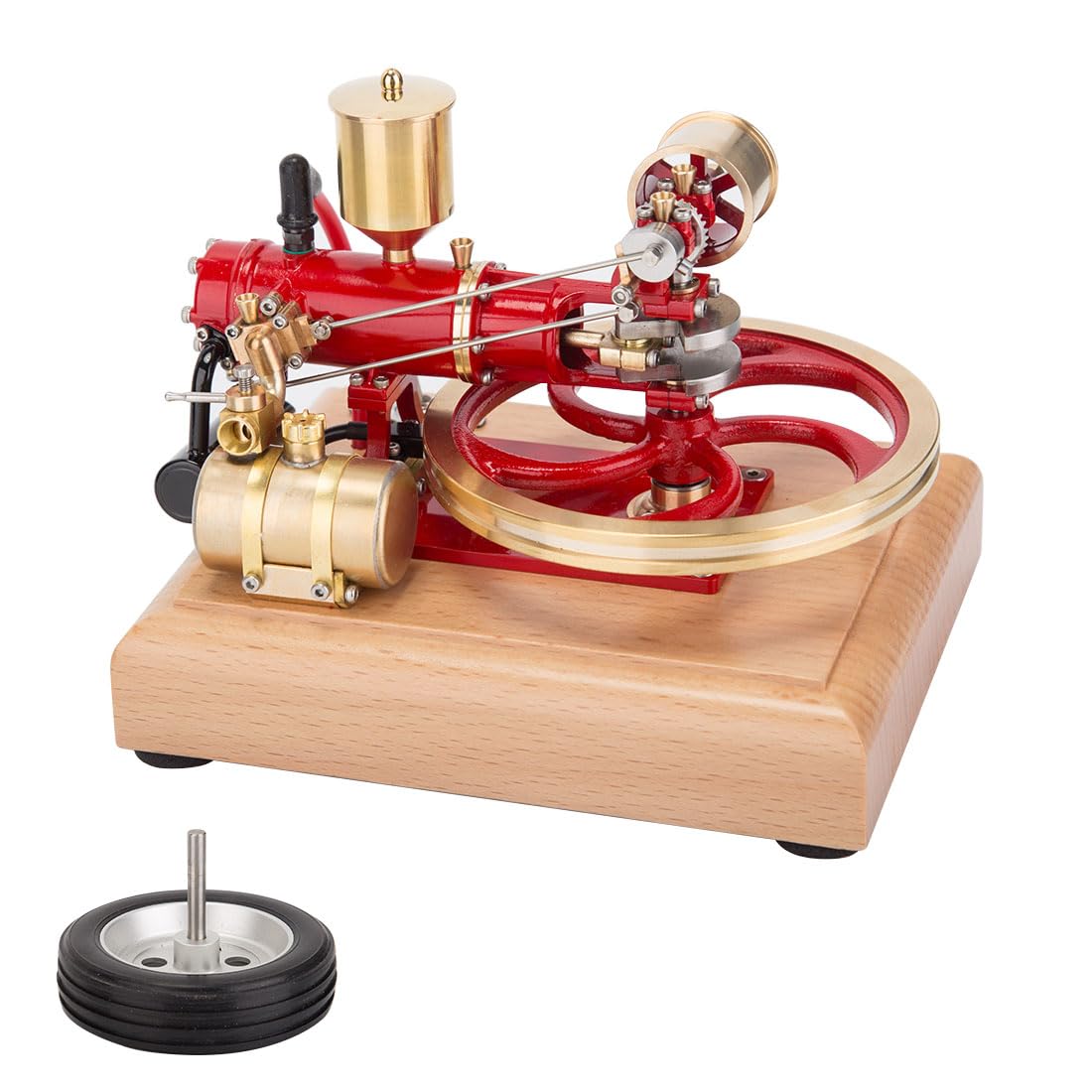 Verbrennungsmotor Modellbau, Mini Motor Bausatz 1.9CC Viertaktmotor Bausatz Horizontal Einzylinder Motor Benzinmotor Modell für Dreirädrige Fahrzeuge, Spielzeuggeschenk