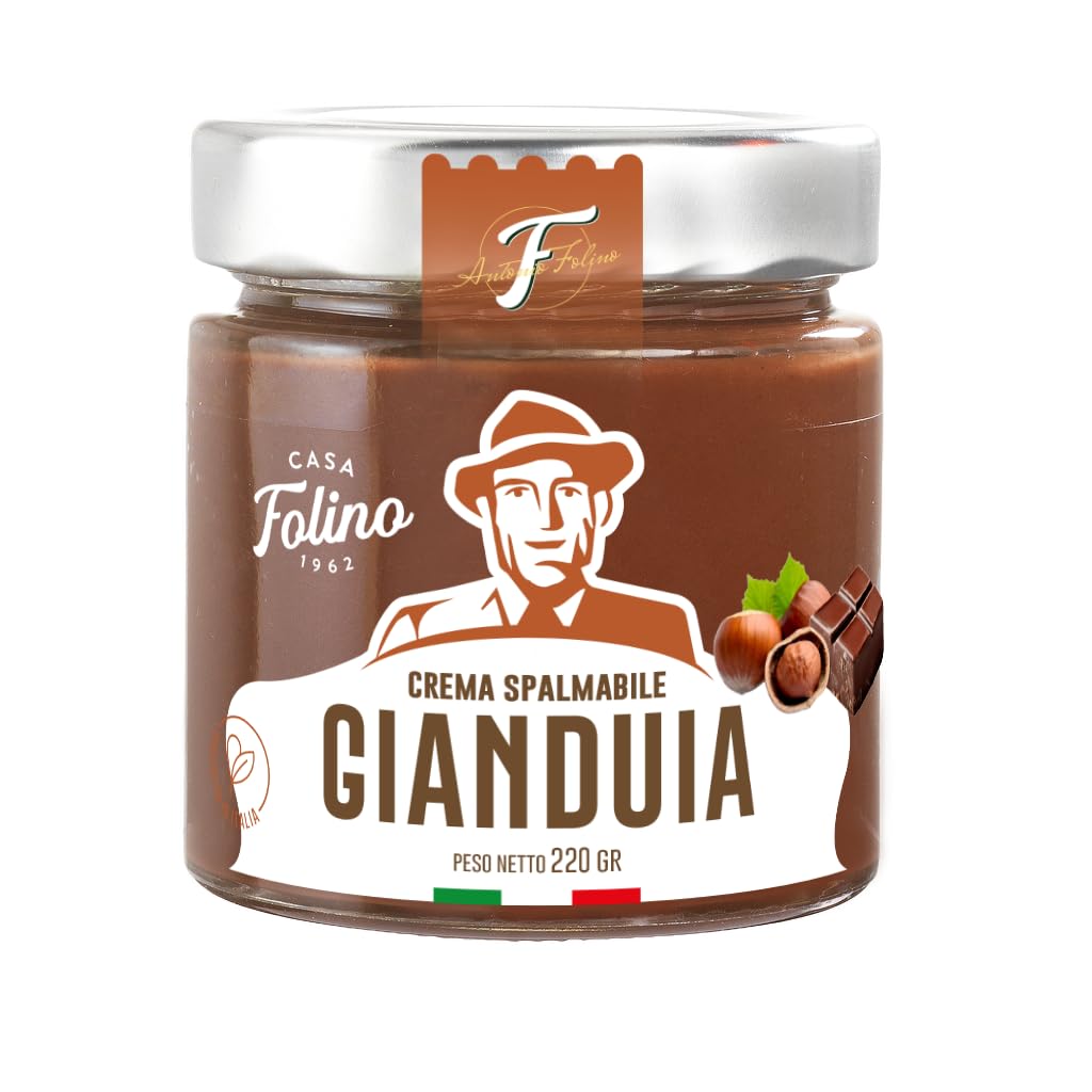 CasaFolino Crema Di Spread Gianduia Altissima Qualità Per Regalo In Casa Italiana (250 g)