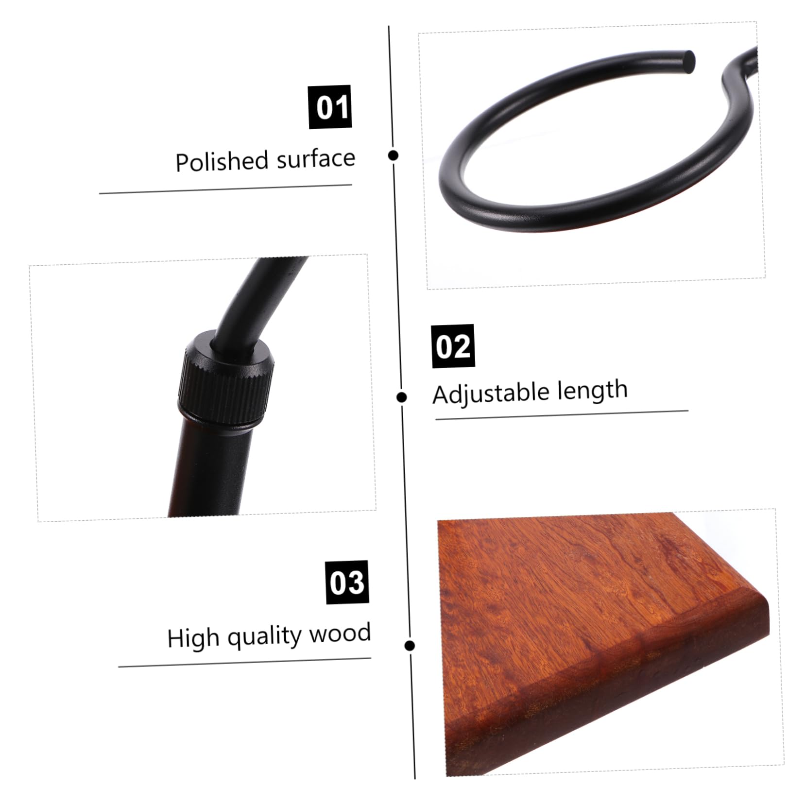 SOESFOUFU Coffee Filter Cup Holder Stand Hand-pour Dripper Rack Solid Wood Detachable Adjustable Height Stylish Decor