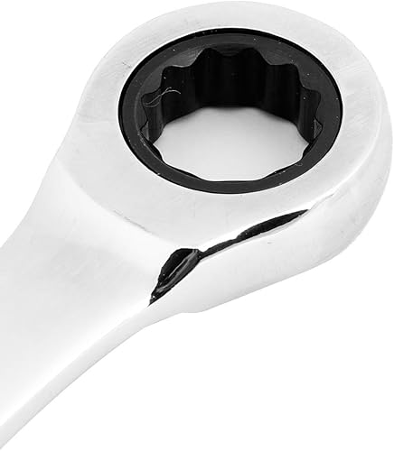 Miniatura 3 de IIVVERR 0.669in doble abierto trinquete combinación llave llave llave mango herramienta (Herramienta de mango de llave combinada de trinquete de