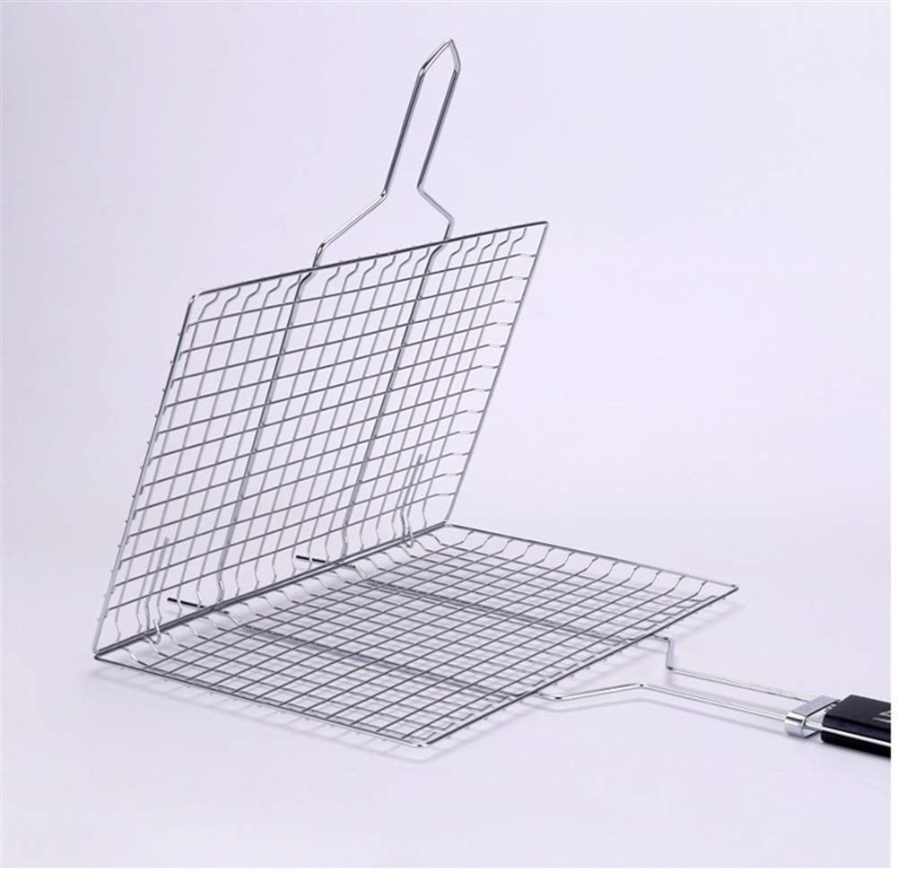 Cesta para parrilla de pescado para barbacoa, cesta para asar a la parrilla, cesta para asar a la parrilla, pinza para pescado a la parrilla, placa de acero inoxidable, herramienta para barbacoa, Cl