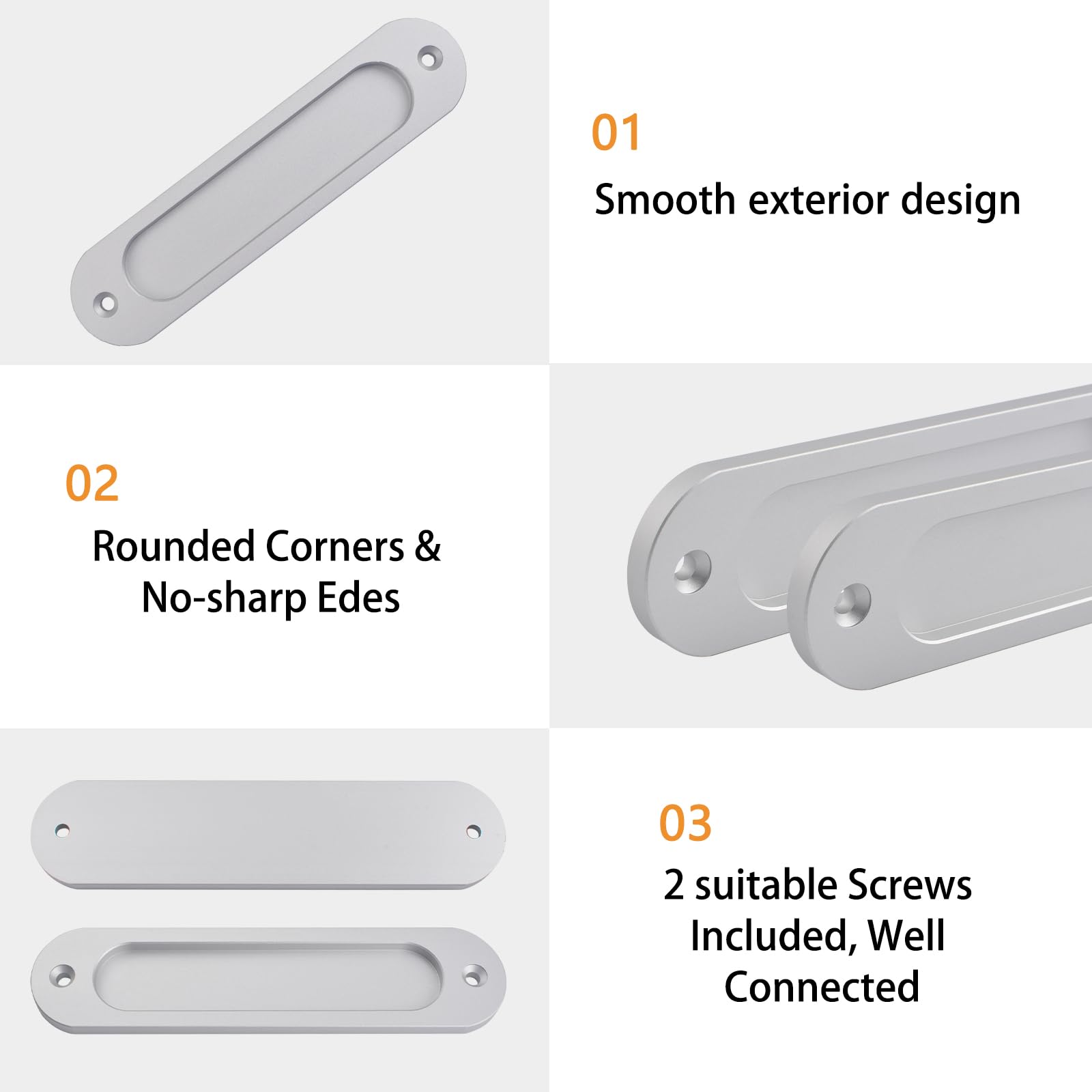 MOROBOR Oval Recessed Sliding Door Pulls - Image 4