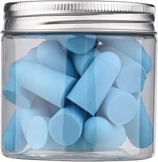 mewmewcat Tampões de ouvido,Tampões de ouvido de espuma macia Conjunto de tampões de ouvido de esponja reutilizáveis de 30/60 / 120PCS Tampões de ouvido opcionais para dormir Anti-ronco Trabalho Viag
